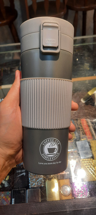 ماگ دمنوش دوجداره استیل دارای صافی و توری مخصوص دمنوش و چای سبز و مشکی