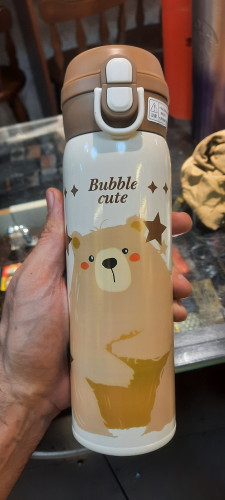 فلاکس بابل کات دوجداره استیل با قابلیت نی نوش و آسان نوش مخصوص ورزش