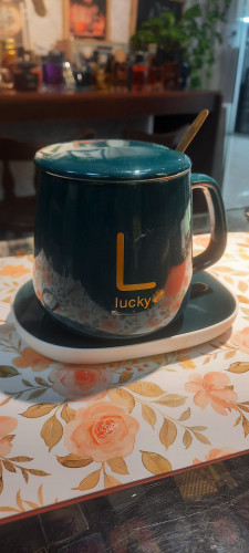 ست ماگ سرامیکی با صفحه گرم کن برقی مدل لاکی Lucky هدیه لوکس