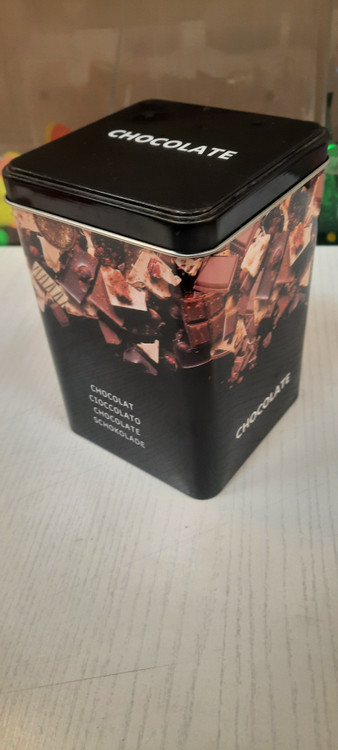 ظرف فلزی نگهداری قهوه و شکلات با طرح فانتزی شکلات