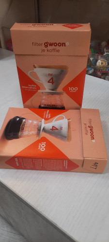 بسته ۱۰۰ عددی فیلتر کاغذی قهوه برند Gwoon شماره ۴