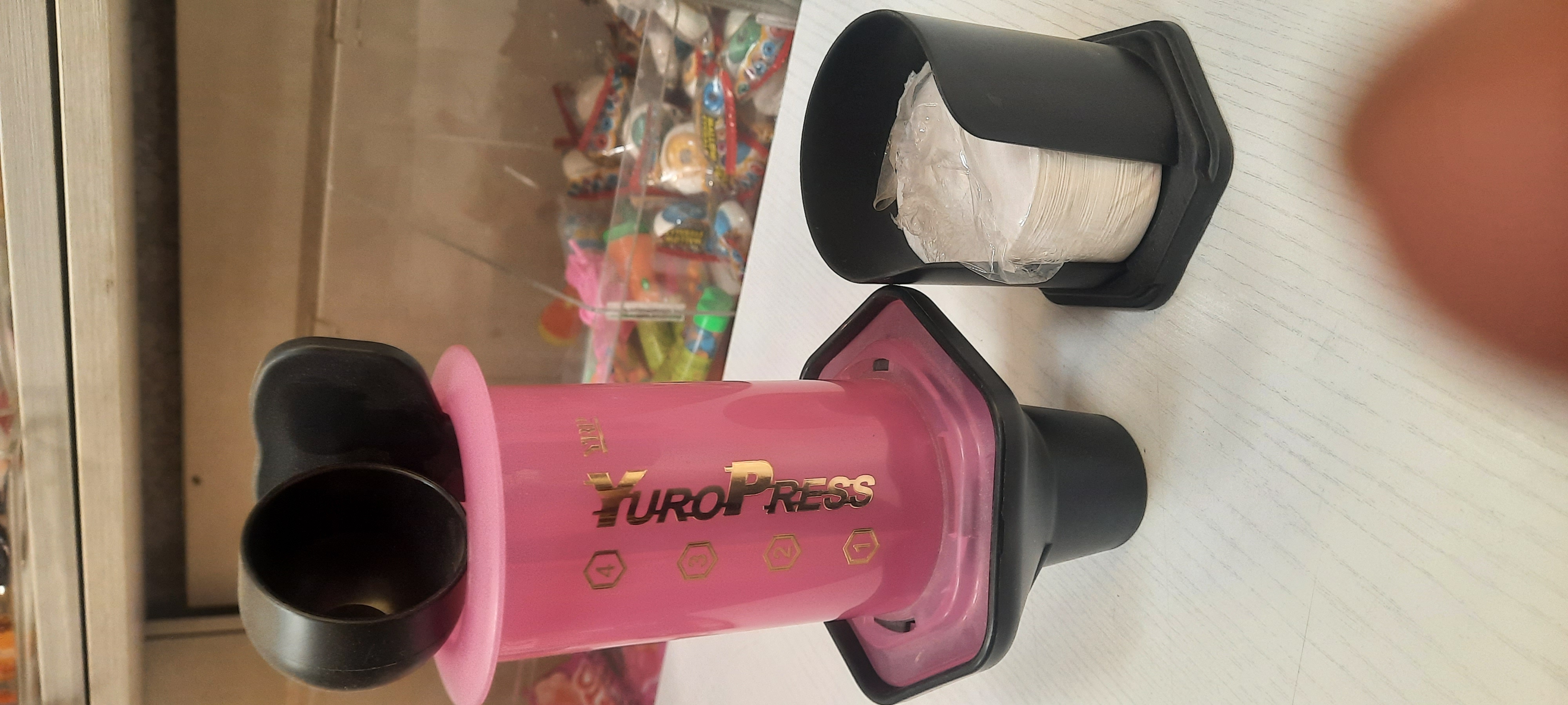 دستگاه قهوه ساز دستی یوروپرس صورتی مخصوص باریستا